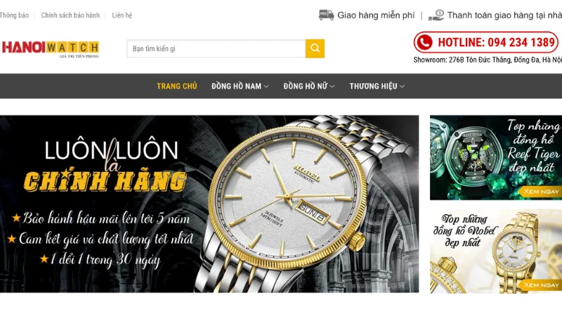 HaNoiWatch – Hệ Thống Bán Lẻ Đồng Hồ Chính Hãng Trên Mọi Nền Tảng